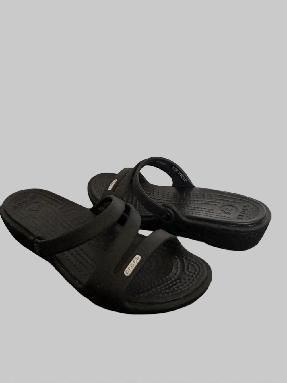 CROCS Womens Patricia Low Wedge Slide on Lightweight Sandal- Sz-7